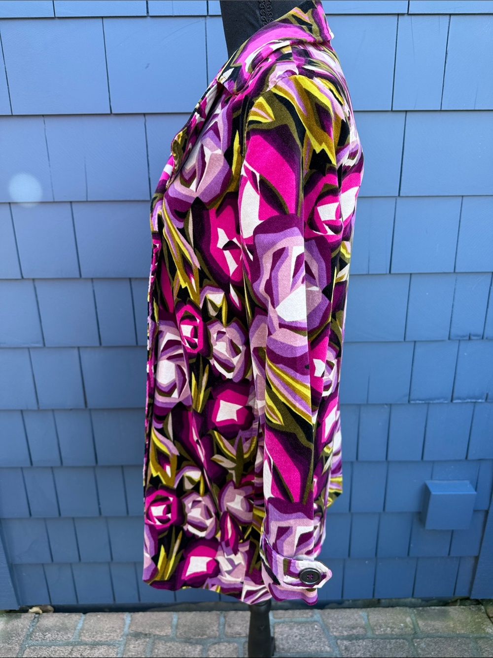 Missoni for Target Purple Pink Floral Double-Breasted Coat XL - Picture 7 of 11